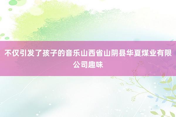 不仅引发了孩子的音乐山西省山阴县华夏煤业有限公司趣味