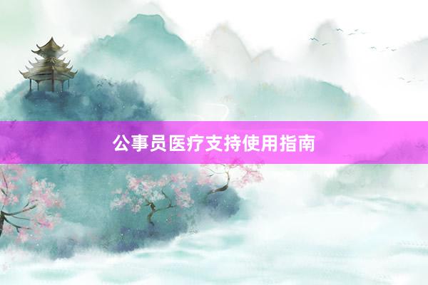 公事员医疗支持使用指南